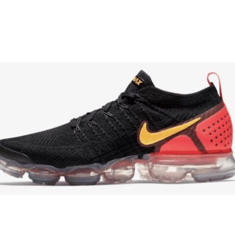 Nike Black and orange Vapormax 2 size 6.5